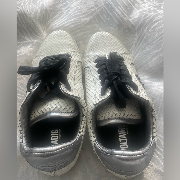 Zadig & voltaire white snake sneakers with crystals - Picture 2 of 9